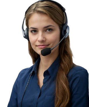 Interpreter talking with hands on laptop